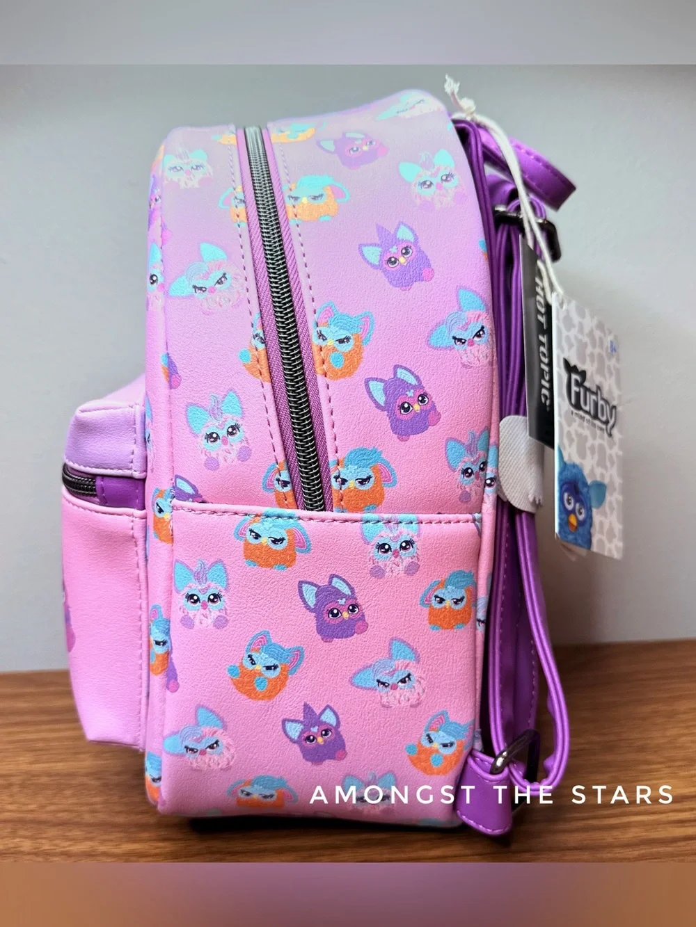 Loungefly Furby Friends Pink & Purple All Over Print Mini Backpack